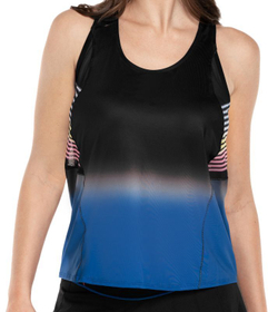 Топ теннисный Lucky in Love Neon Lights Glow Up Tank - electric blue