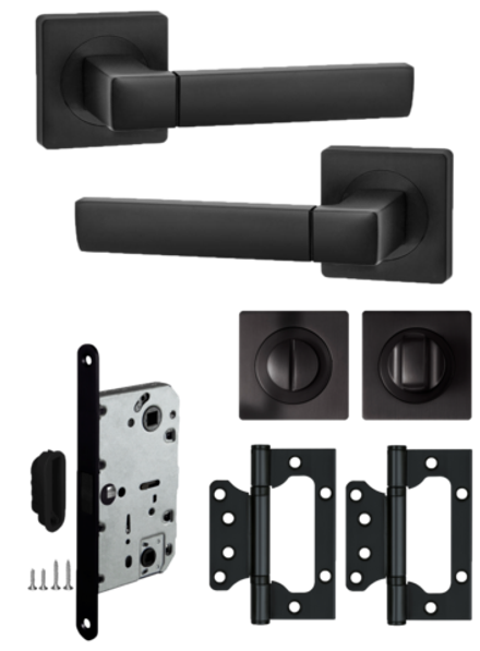 Ручка дверная с магнитной защелкой фиксатором петлями FUSION