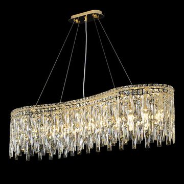 Подвесная хрустальная люстра 12*Е14 Abril SP12 L1200 Gold золото Crystal Lux