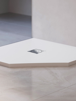 Душевой поддон трапеция RGW ST/T-W Белый (1000x1000)