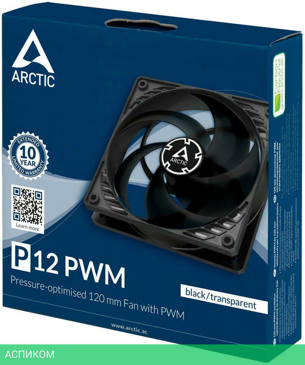 Вентилятор для корпуса Arctic P12 PWM Single Fan Black (ACFAN00119A)