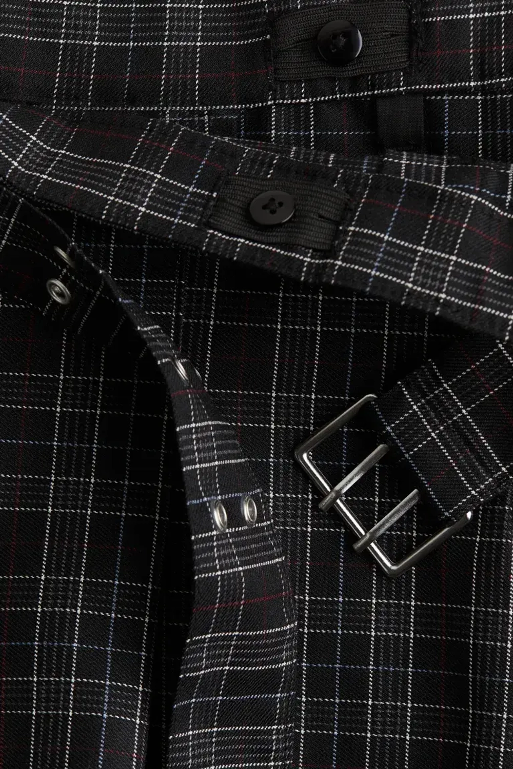 H&M Плиссированная юбка, черный/белый