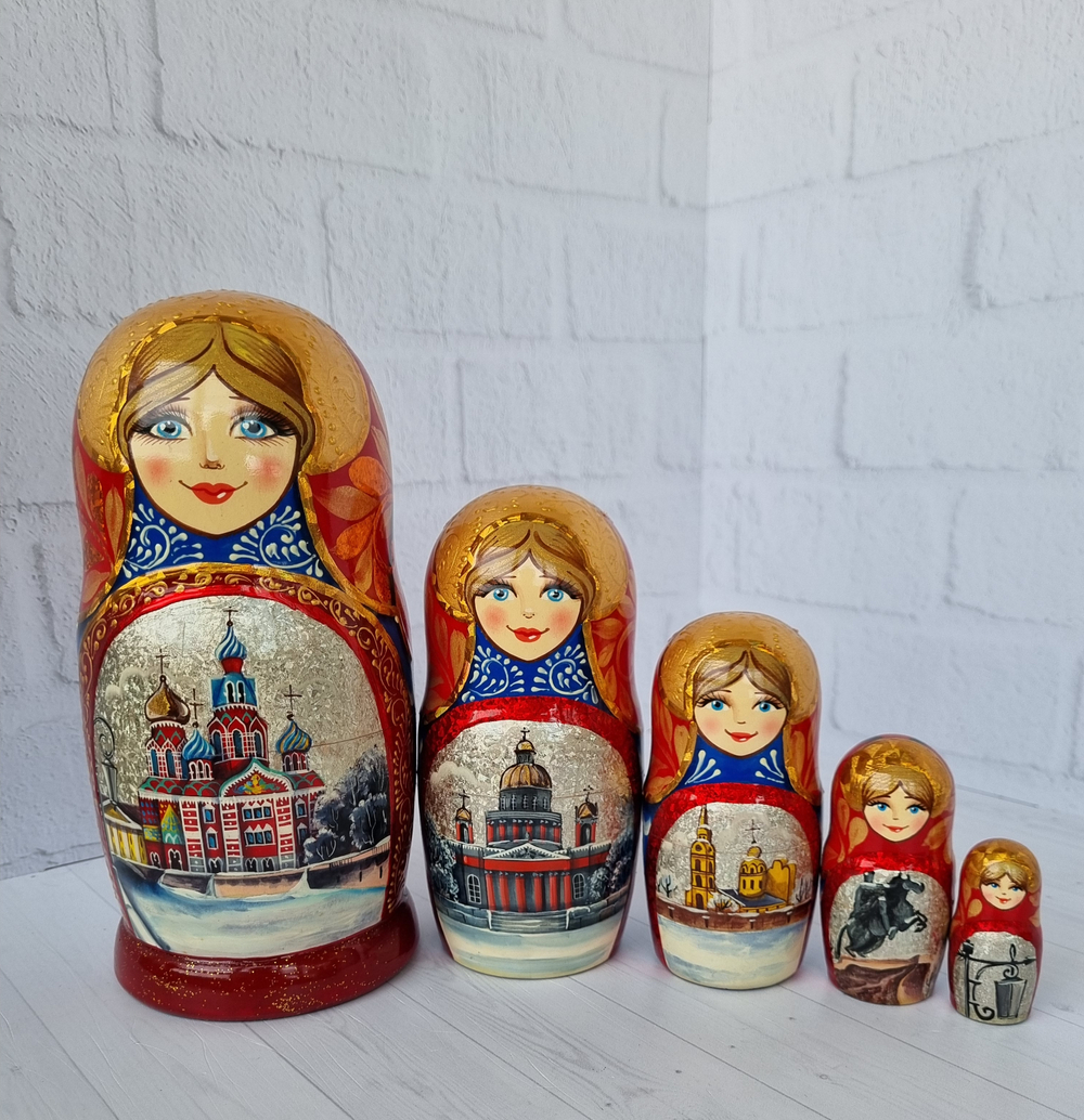 Матрёшка "Виды города" 5мест