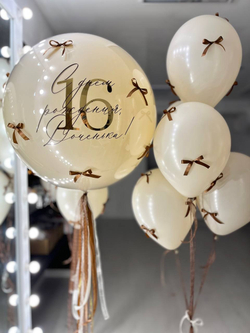 Воздушные шары с бантиками, для девушки №2723