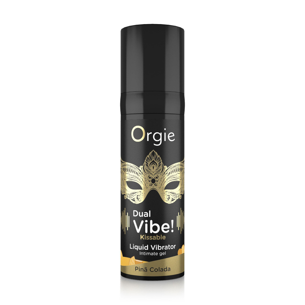 Съедобный гель с вибрацией Orgie DUAL VIBE! со вкусом коктейля PINA COLADA 15мл