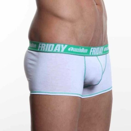 Мужские трусы боксеры белые Aussiebum My Day Friday Hip AB00008