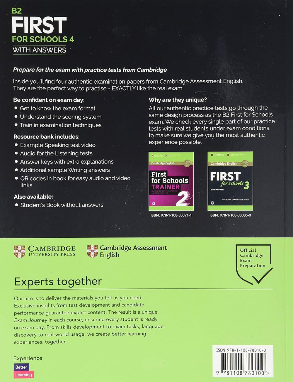 B2 First for Schools 4 Student's Book with Answers with Audio with Resource Bank: Authentic Practice Tests (FCE Practice Tests) (2021)