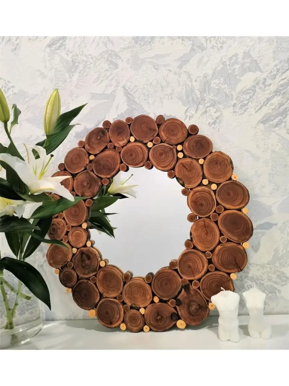 Зеркало настенное напольное круглое/ интерьерное