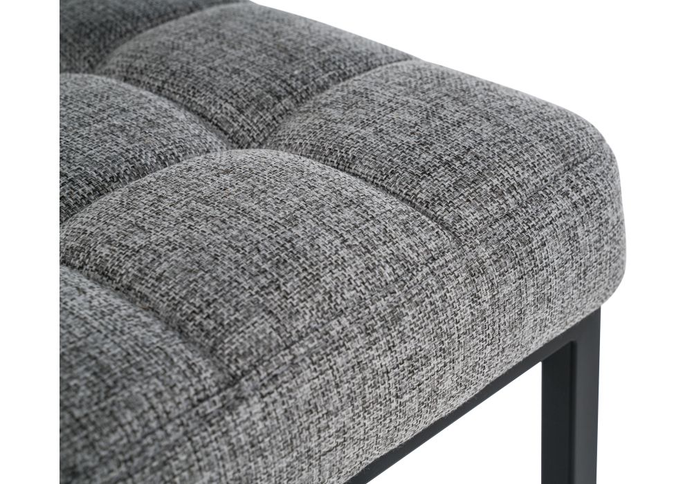 Барный стул Лофт рогожка графит / черный матовый