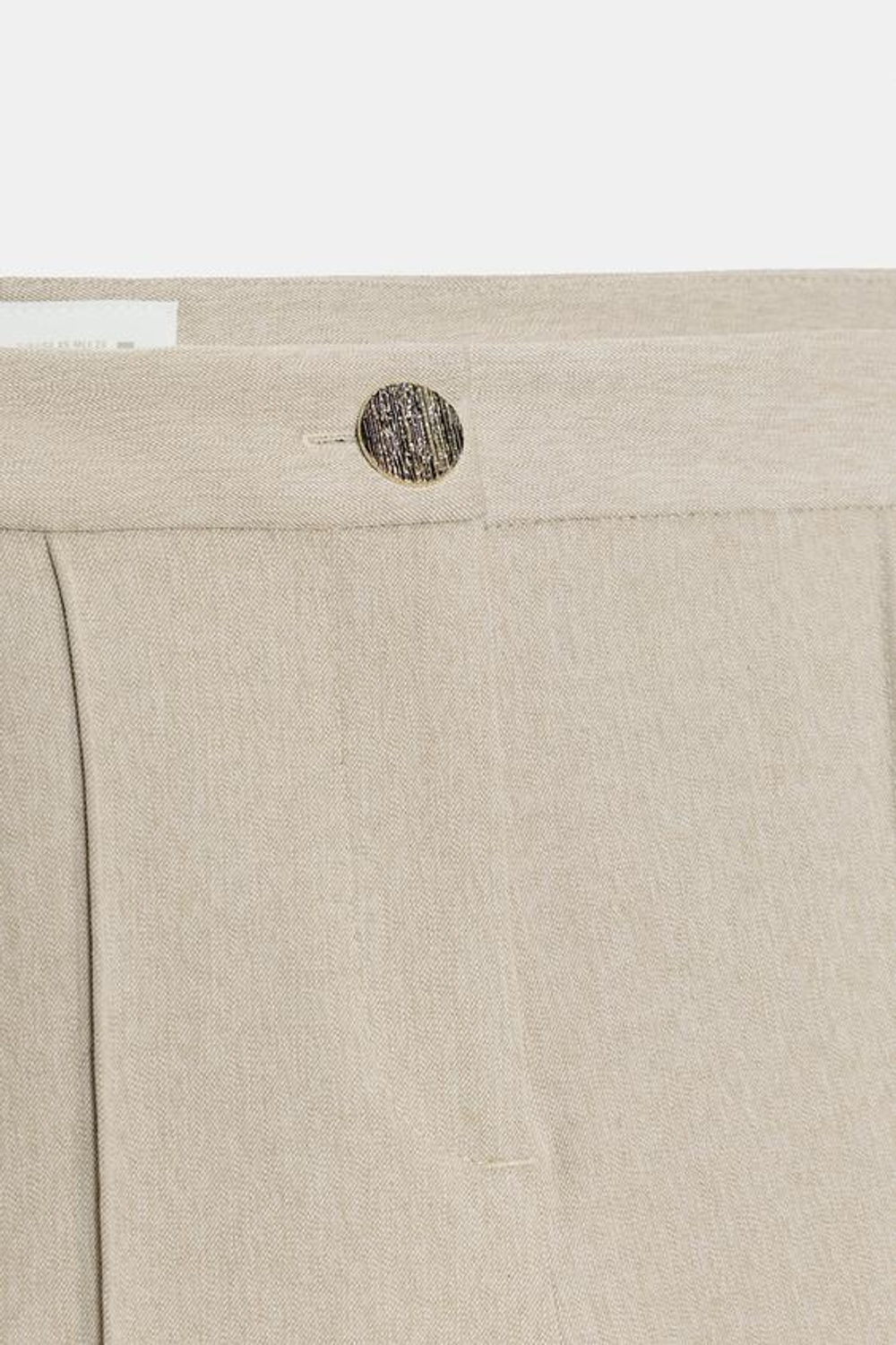 ZARA БРЮКИ КЮЛОТЫ С ДЕКОРАТИВНОЙ СТРОЧКОЙ, КАМЕННО-СЕРЫЙ