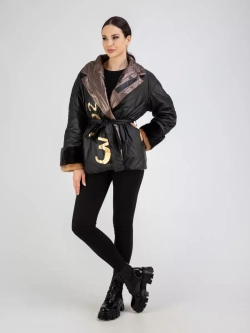 Куртка утепленная с мехом короткая демисезонная