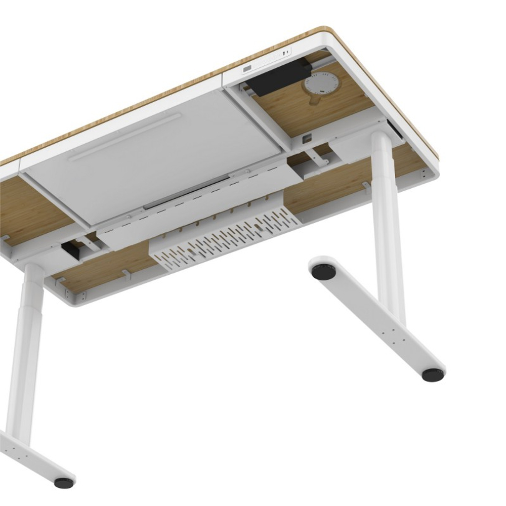 Стол для компьютера с электроприводом, QI-зарядкой и USB-портами FoxGear LIFTISCH FG-ED-55W