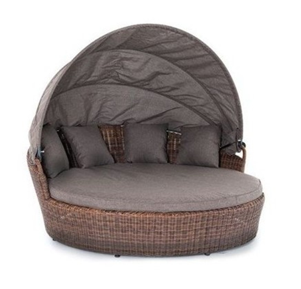 Круглая плетеная кровать Стильяно цвет коричневый арт. YH-L618W brown