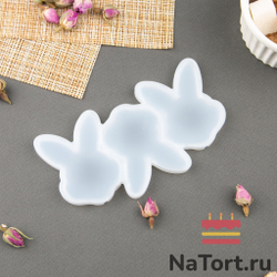 Силиконовая форма для леденцов «Кролики»