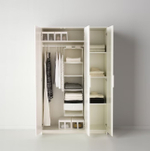 Шкаф платяной 3-дверный Ikea Brimnes с зеркалом , белый