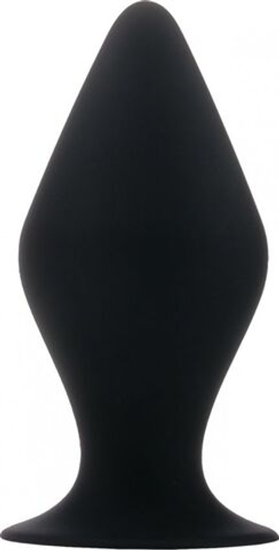 Чёрная малая анальная пробка Butt Plug with Suction Cup Small (Цвет: черный)