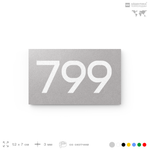 Номер на дверь 799, табличка на дверь для офиса, квартиры, кабинета, аудитории, склада, серая 120х70 мм, Айдентика Технолоджи