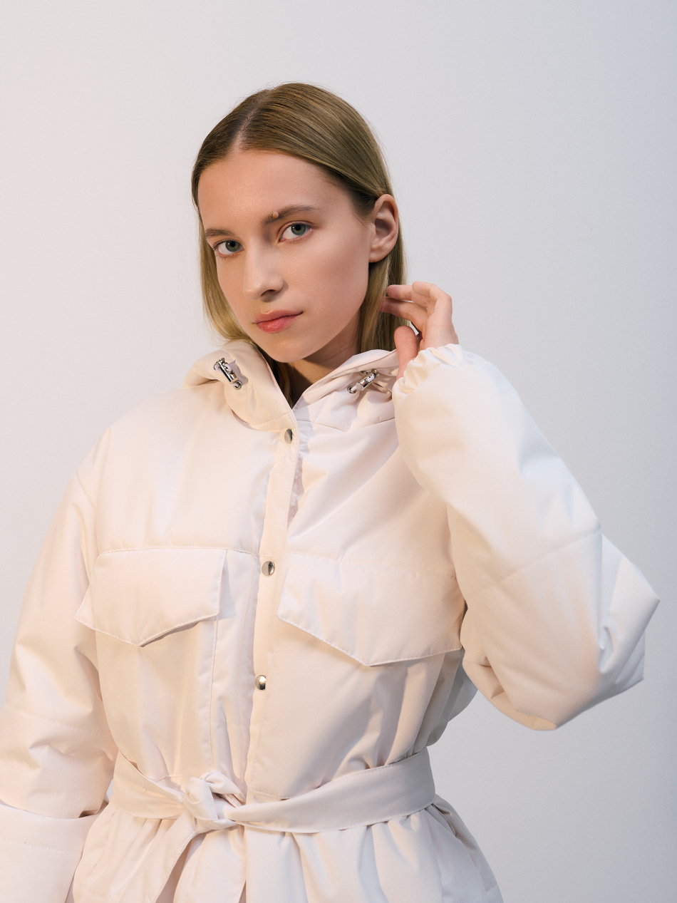 Куртка демисезонная "Эмми" молочный