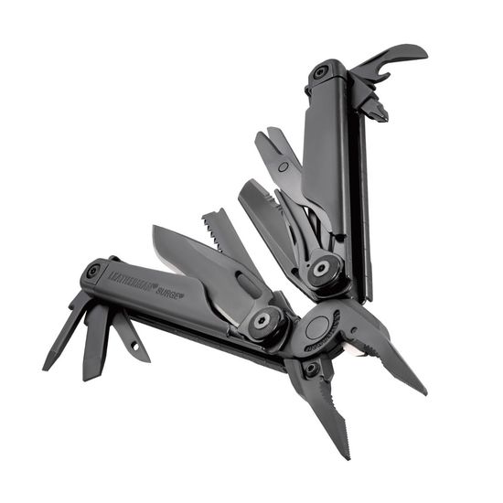 Мультитул-инструмент Leatherman Мод. SURGE BLACK (21 инструмент)(11,5см)(335г.)(чехол: нейлон BLACK 4-P M)