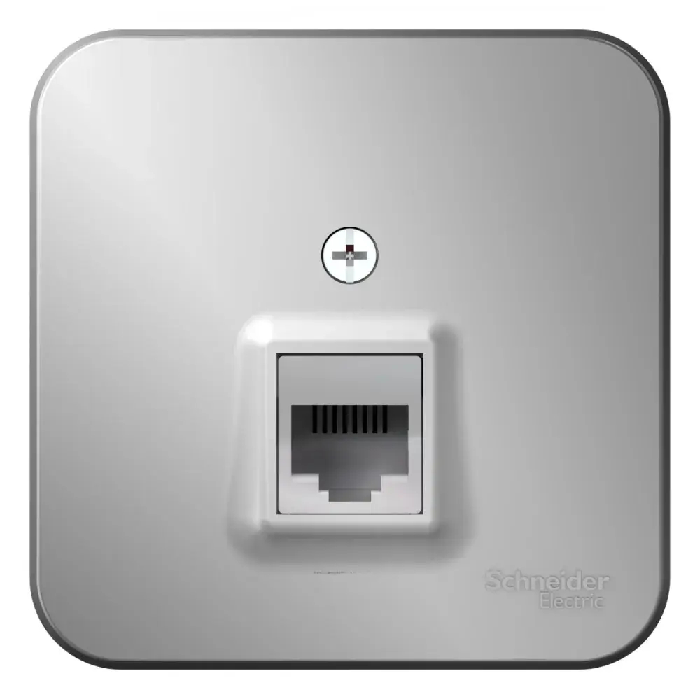 BLANCA О/У РОЗЕТКА компьютерная RJ45, кат.5E, ИЗОЛ.ПЛ., АЛЮМИНИЙ