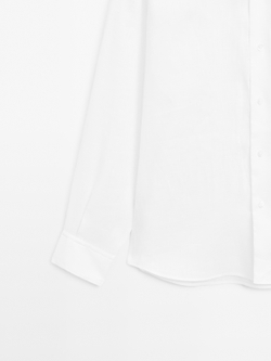 Massimo Dutti Рубашка приталенного кроя из 100% льна, белый