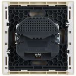 FORTE&PIANO Розетка 1-местная с заземлением с защитными шторками винтовое крепление 16А USB A+A 3,1А FP445 ваниль IEK