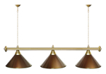 Лампа STARTBILLIARDS 3 пл. (плафоны зеленые,штанга золотая,фурнитура золото)