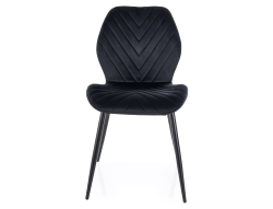 Стул SIGNAL MIKE Velvet Bluvel 19 черный/черный