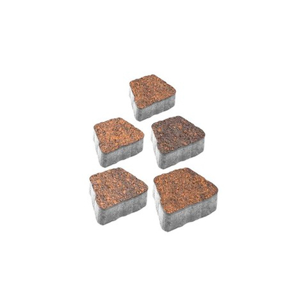 Тротуарная плитка АНТИК - Листопад гранит Сиена, комплект из 5 видов плит