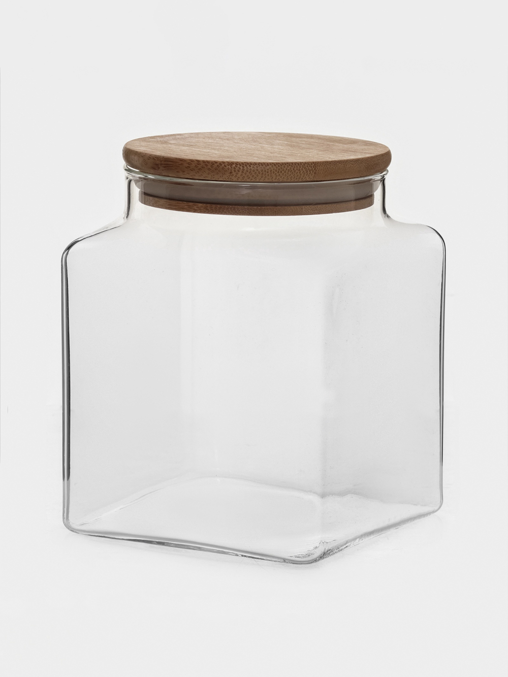 Банка для сыпучих продуктов с бамбуковой крышкой "Эко" 1,2 л, 11х13 см
