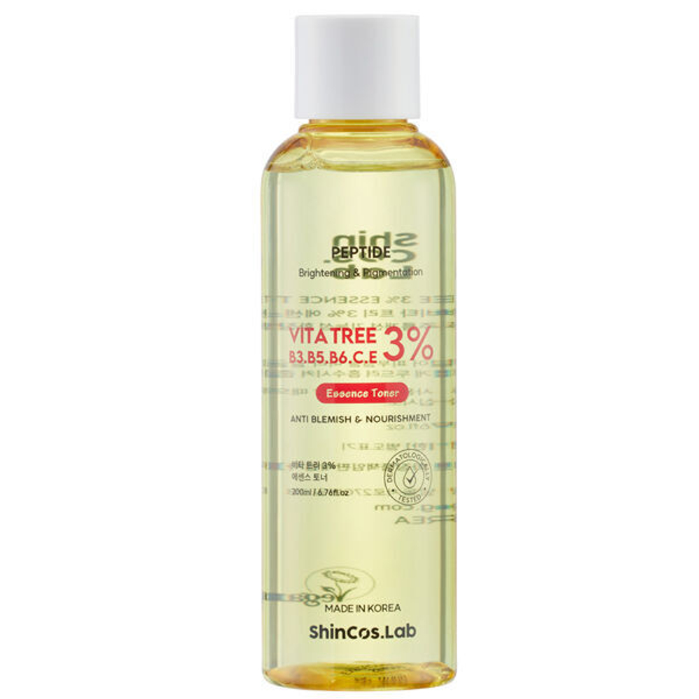 Восстанавливающая тонер-эссенция с витаминами ShinCos.Lab Vita Tree B3/В5/В6/С/Е 3% Essence Toner, 200мл