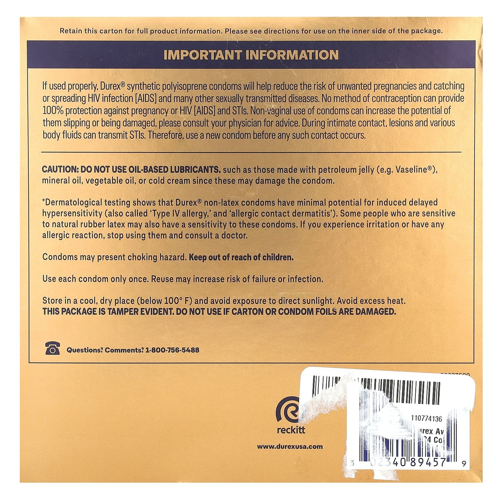 Durex, Real Feel Non-Latex, Regular Fit, 24 полиизопреновых презерватива