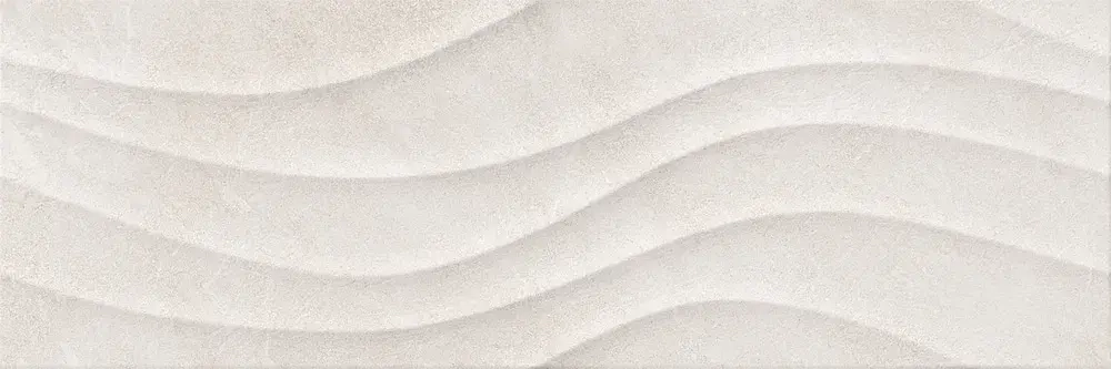 Настенная плитка ALMA Ceramica TWU12RLT18R Rialto 74x24.6 светло бежевая матовая рельефная волнистая / под камень