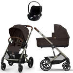 Коляска Cybex Balios S Lux TPE complete Cloud T Sepia Black Plus Base T 4 в 1 Chocolate Brown с дождевиками