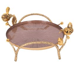 Фруктовница-конфетница Терра (поднос) Бронза Шоколадный