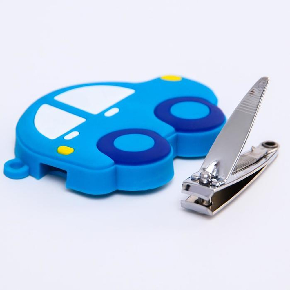 3612542 Детские, маникюрные щипчики - книпсеры «Машинка» с резиновой игрушкой