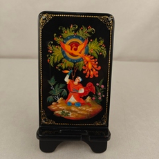 Сувенирная подставка для телефона с росписью Палех "Иван-царевич и Жар-птица"