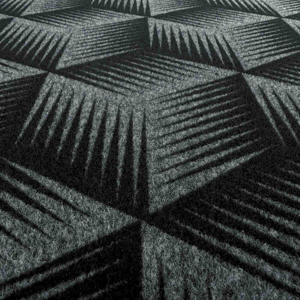 Коврик влаговпитывающий "Фокус" 50*100 см серый, ворс 5мм