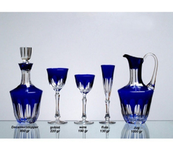 Декантер для вина 750мл Ajka Crystal Loreley синий