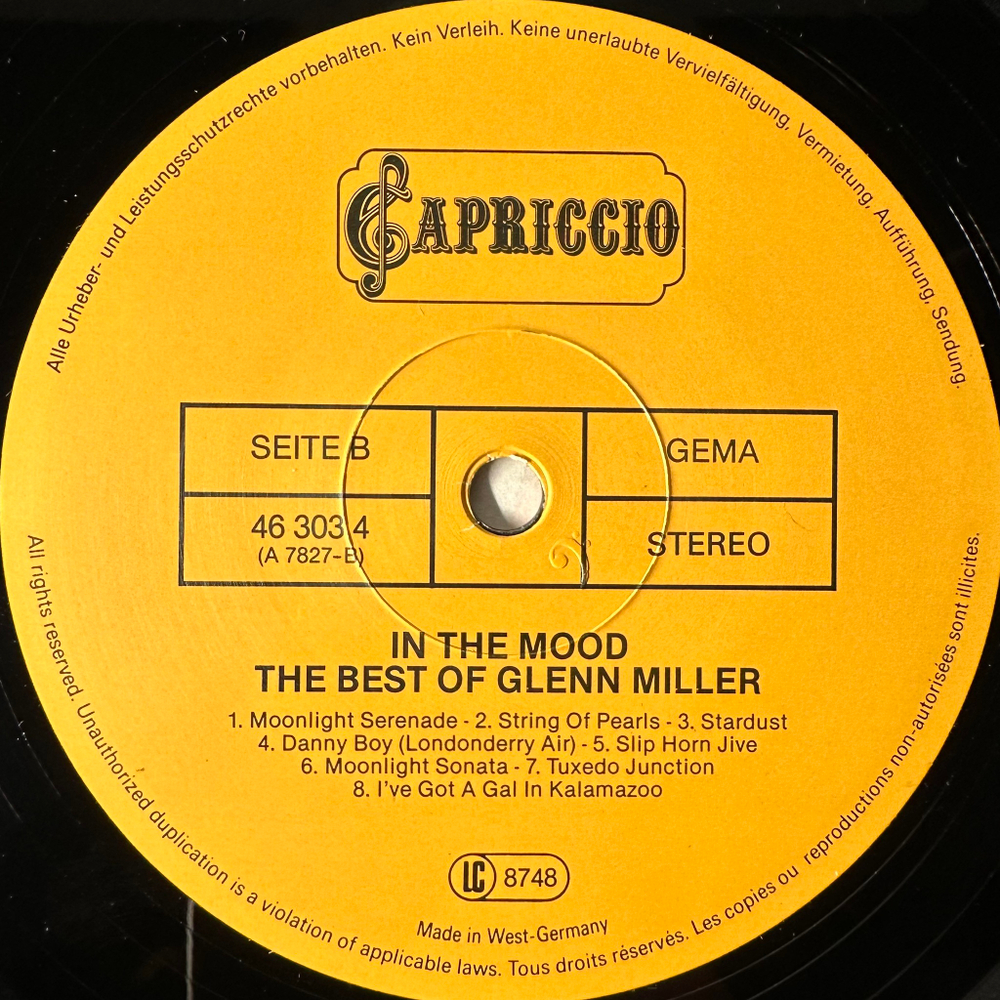 Glenn Miller ‎– In The Mood - The Best Of Glenn Miller (Германия)