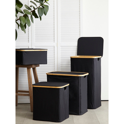 Корзина для белья 40x33x43см Smart Solutions Neat Mid черная