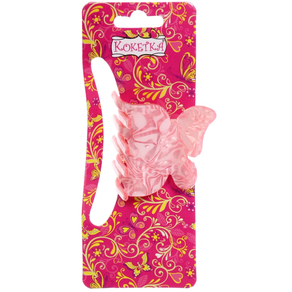 Заколка-краб для волос « ЭЙФОРИЯ ФЛО», шайла, микс 6 цветов, 4,7см (блистер Кокетка)