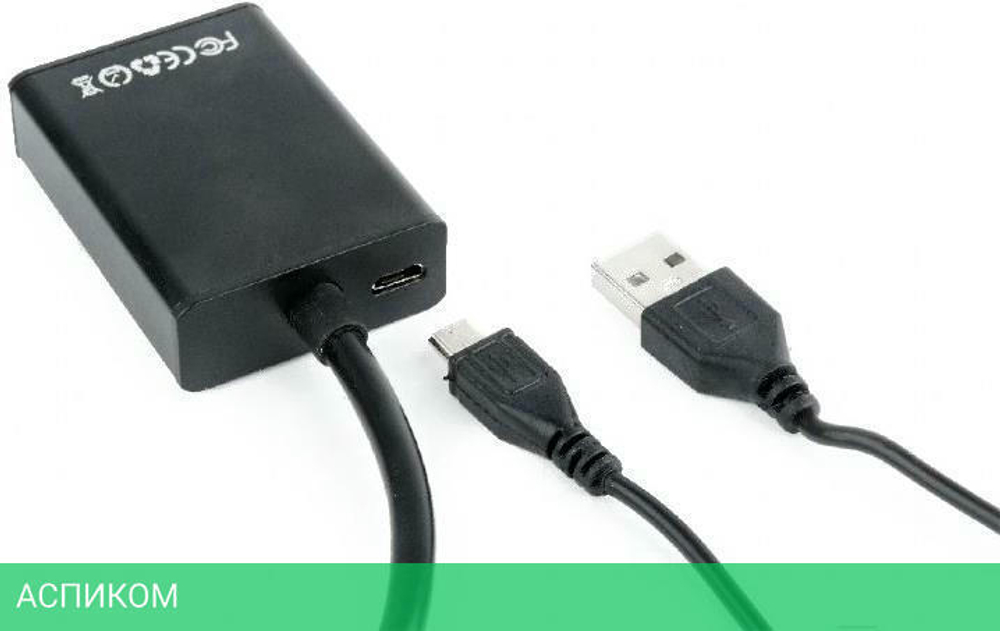 Адаптер Cablexpert A-VGA-HDMI-01 HDMI/VGA/3.5 мм jack (+ USB для питания)