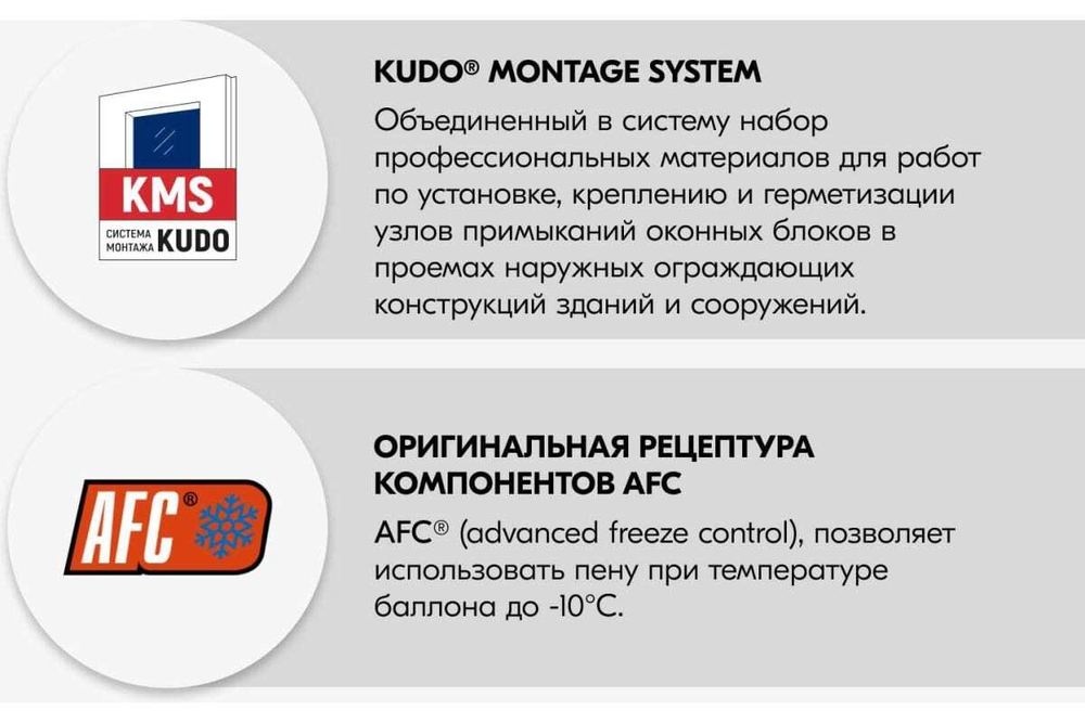 Пена монтажная Kudo Proff 65+ под пистолет (1000мл)