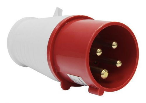 Вилка 024 переносная 3P+PE 32А 380В IP44