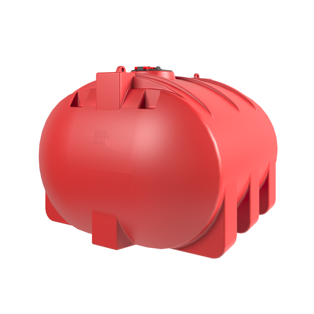 Ёмкость горизонтальная 6000л усиленная для перевозки Политим 6000 л.(2350x2190x1670см;красный) - арт.560782