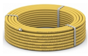 Труба гофрированная из нержавеющей стали отожженная в оболочке для газа Stahlmann 15А (10 м)