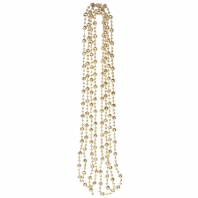 Бусы на елку 2,5м «Шарик Дискобол» d-5мм, Шампань