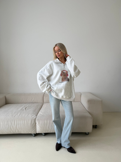 Худи с молнией Cats серый меланж