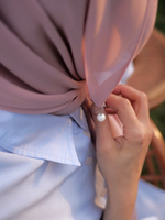 хиджаб шарф серый шифон